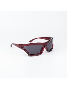 Loewe Women Sunglasses Red Smoke Wraparound LW40143U 66A NEW AUTHENTIC